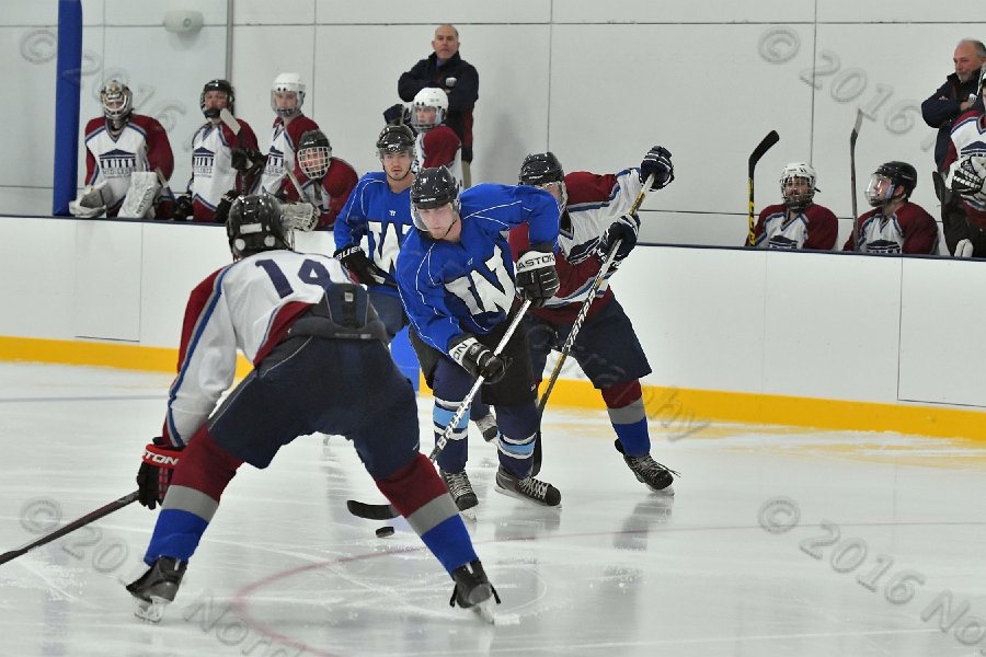 Wheaton College Men\'s Ice Hockey vs Middlesex Community College. - Photo By: KEITH NORDSTROM